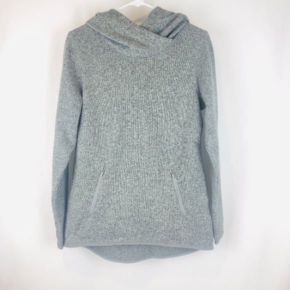 Old Navy Tops - Old Navy Grey Tunic Sweater Fleece Hoodie